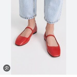 Madewell Red Mary Jane Flats